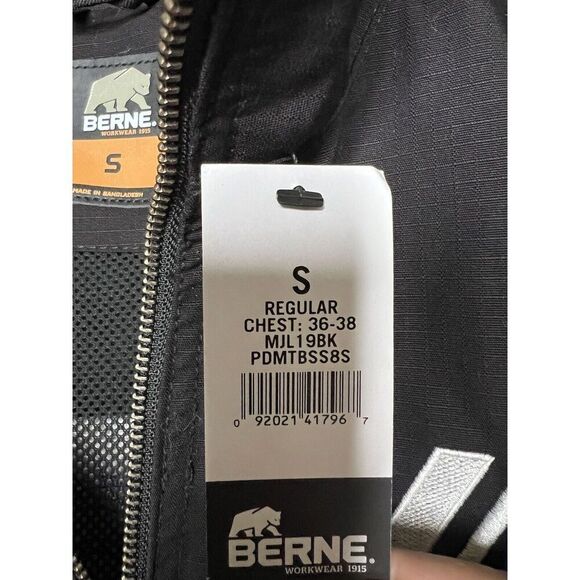 Berne Mens Workwear Matco Tools Coat Jacket Black Size Small - Picture 4 of 4